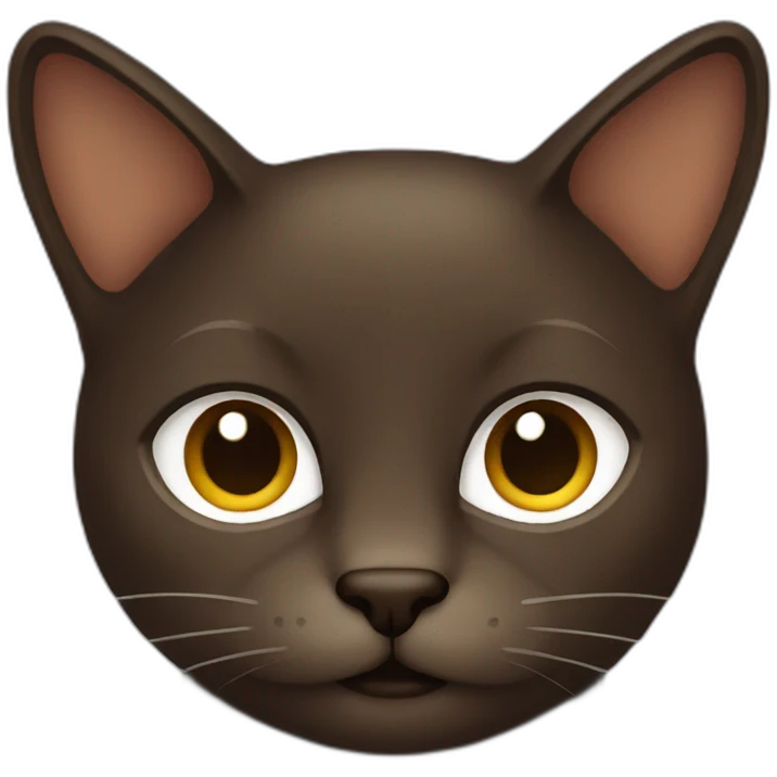 dark brown cat emoji