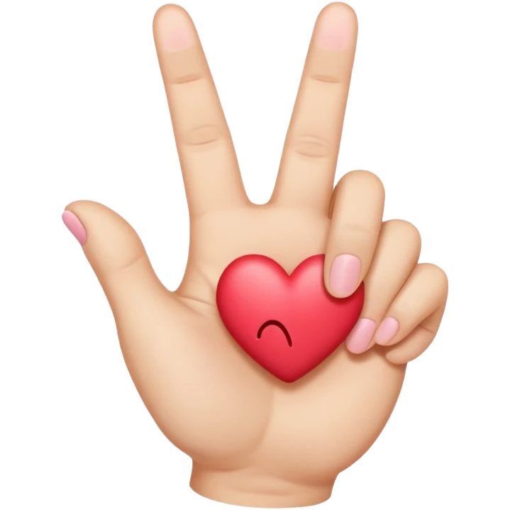 The emoji kiss with heart 😘, but adding three fingers in front of the mouth, the thump and pinky finger being bent emoji
