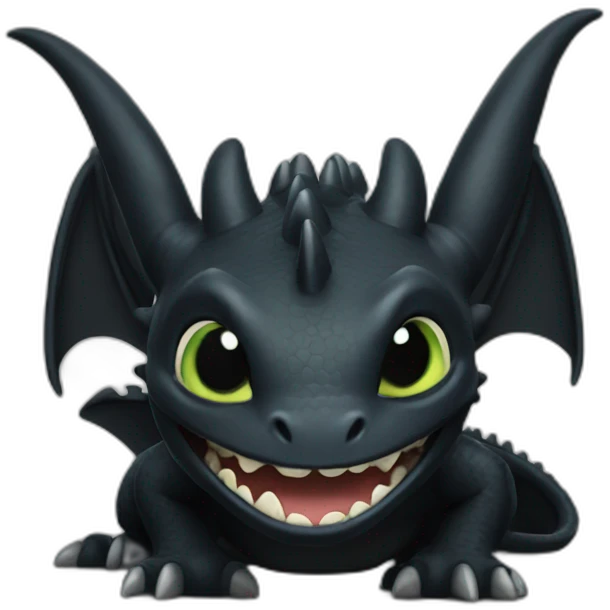 Toothless dragon emoji