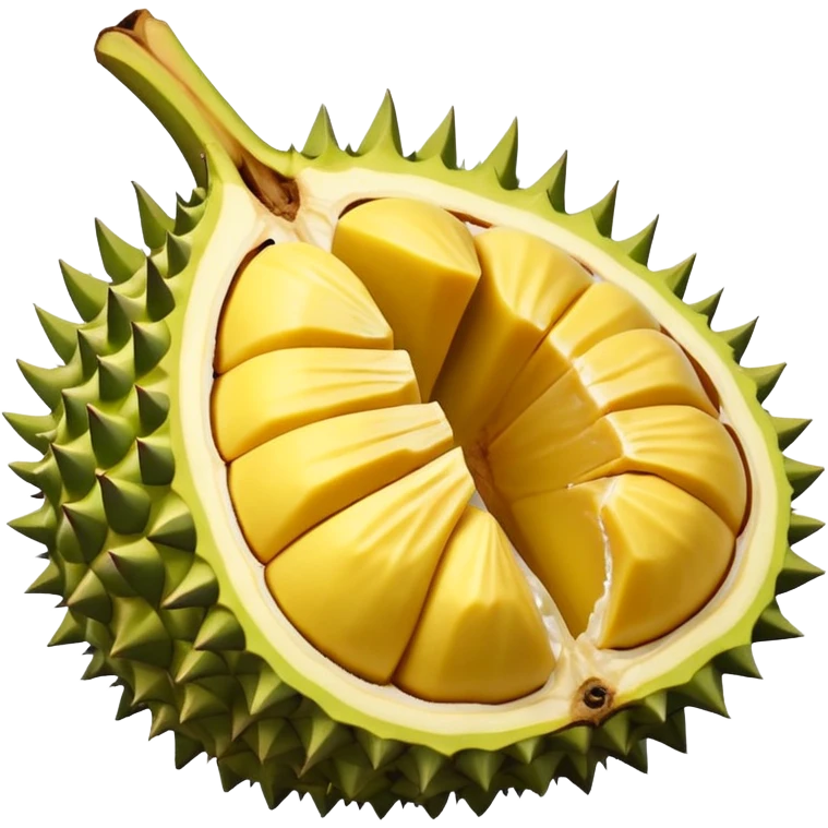 durian fruit cut open emoji