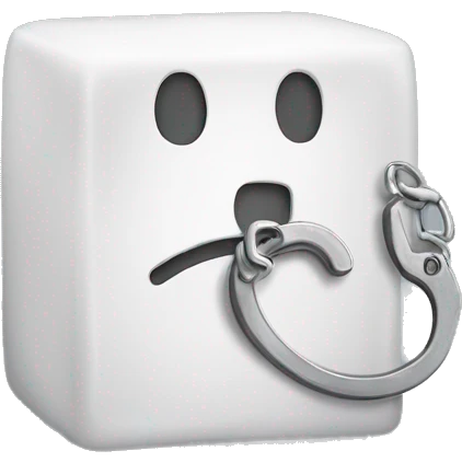 sugar cube with handcuff emoji