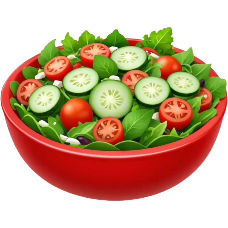 salad in red bowl emoji