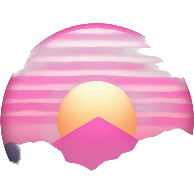 Pink rising sun emoji