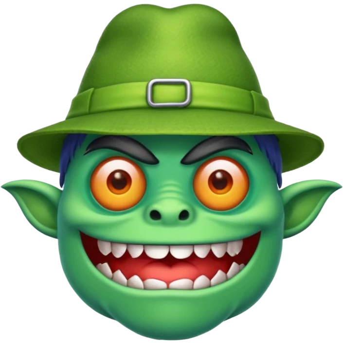 monster with green hat emoji