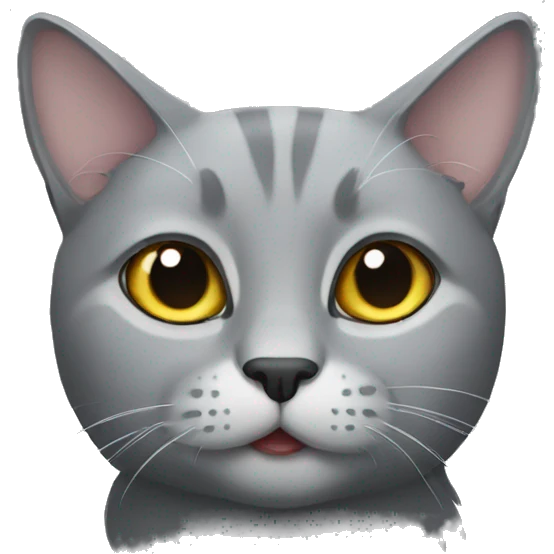Grey cat emoji