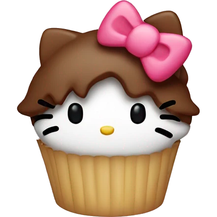 Hello kitty cupcake emoji