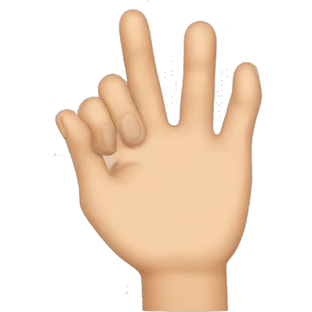 Index finger on left and right hands rubbing together emoji