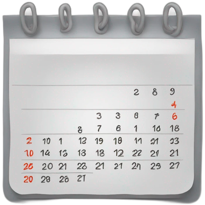 MONTHLY CALENDAR  emoji