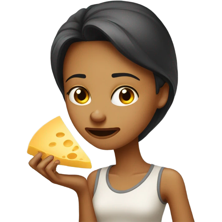Girl hates cheese emoji