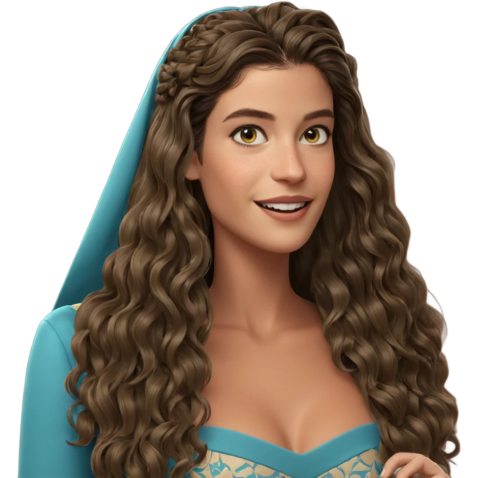 smiling girl in elegant dress emoji