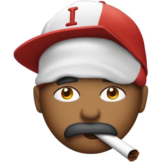 Create Emoji With Base Ball Cap who is smoking emoji