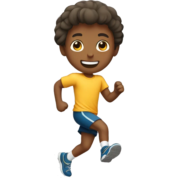 A boy running emoji