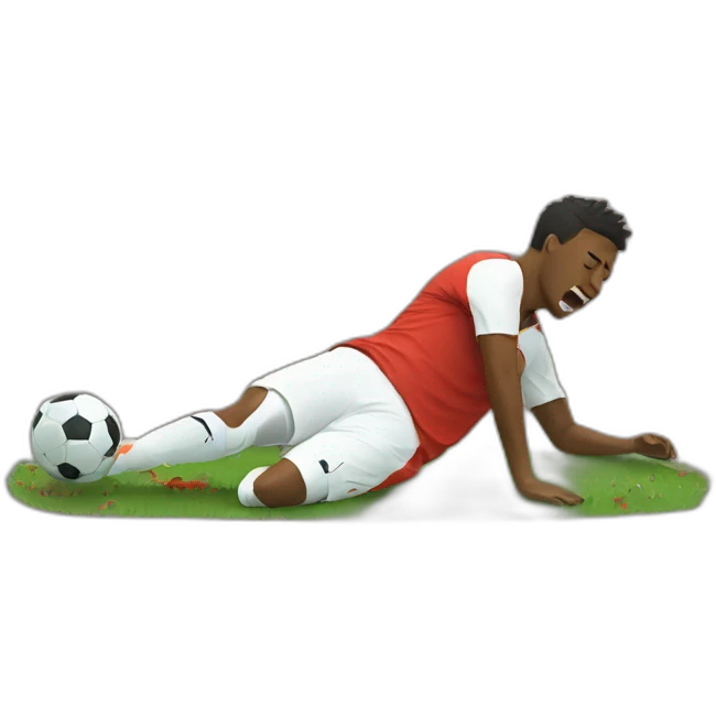 Soccer Player In Pain on Ground emoji