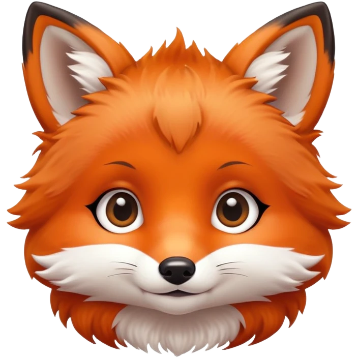Cute baby fox head emoji