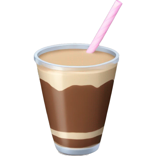 vaso de batido de chocolate emoji