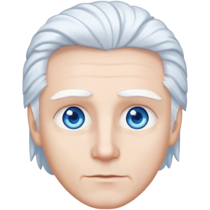 galician blue eyes white hair emoji