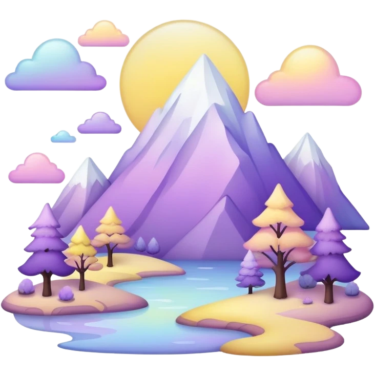  Pastel-white-yellow-purple-Iridescent-aesthetic-scenic-scenery-Decoration emoji