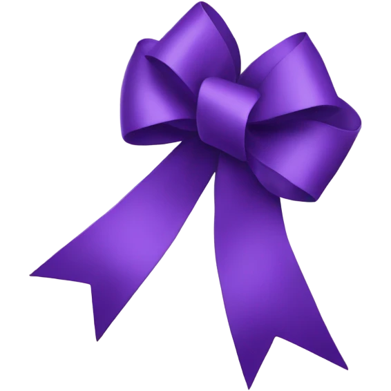 Purple ribbon emoji