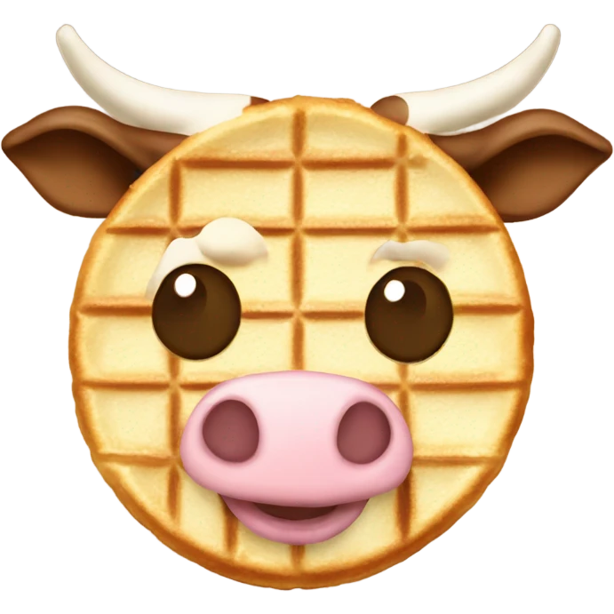 cow shaped waffle emoji