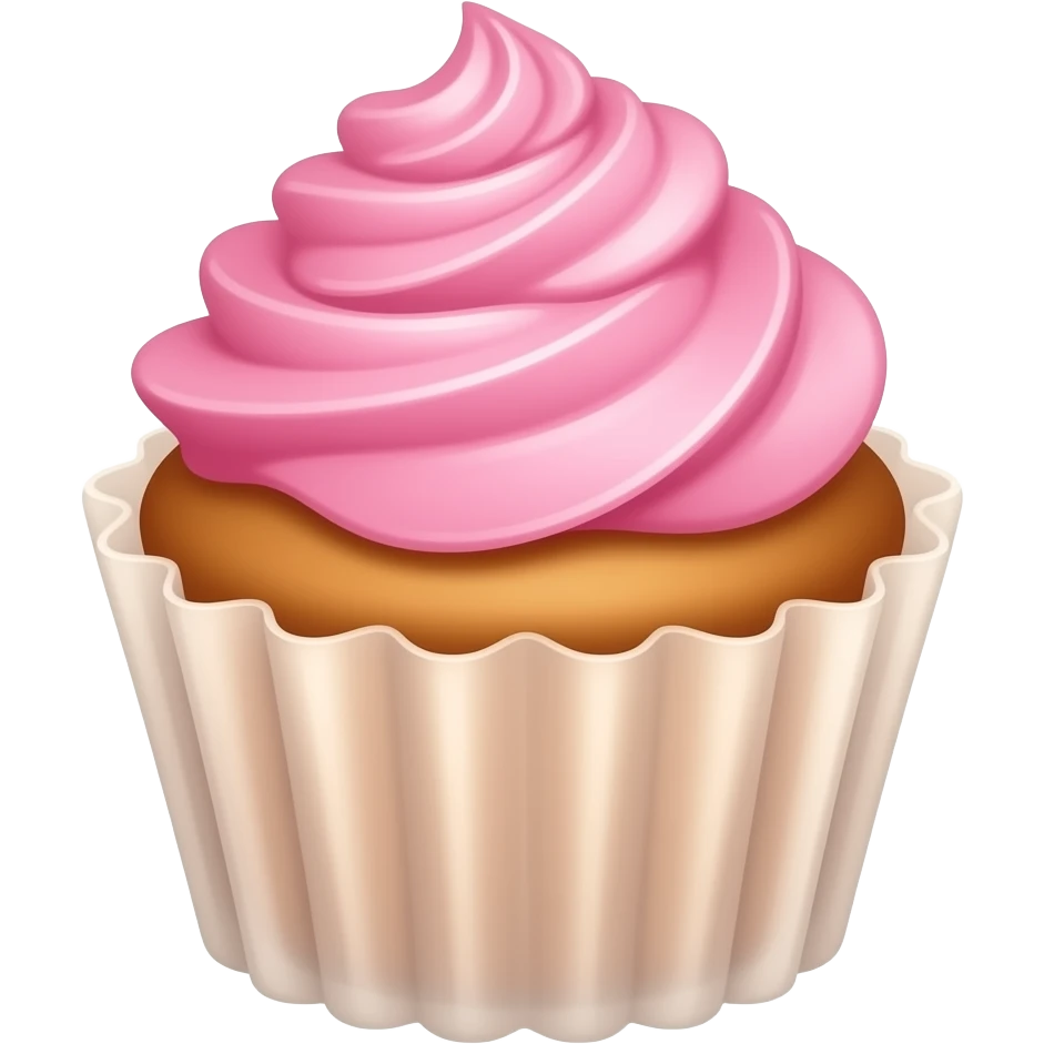 Cupcake with pink icing emoji