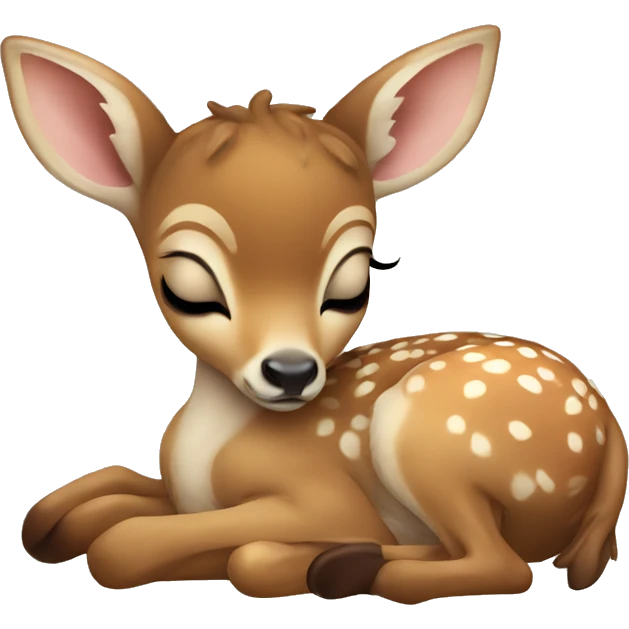 baby Deer sleeping emoji