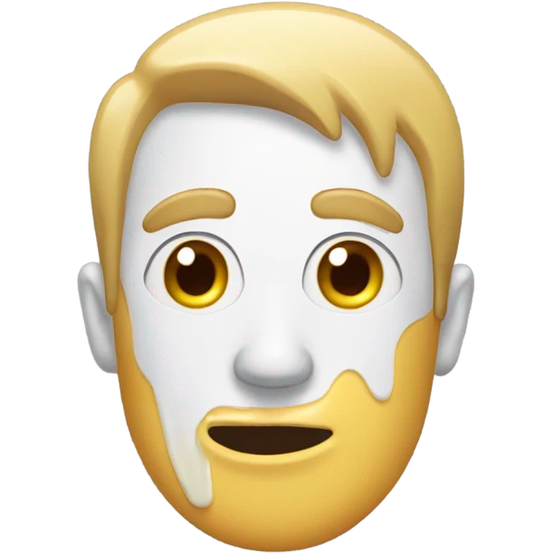 A man with mayo on his face emoji