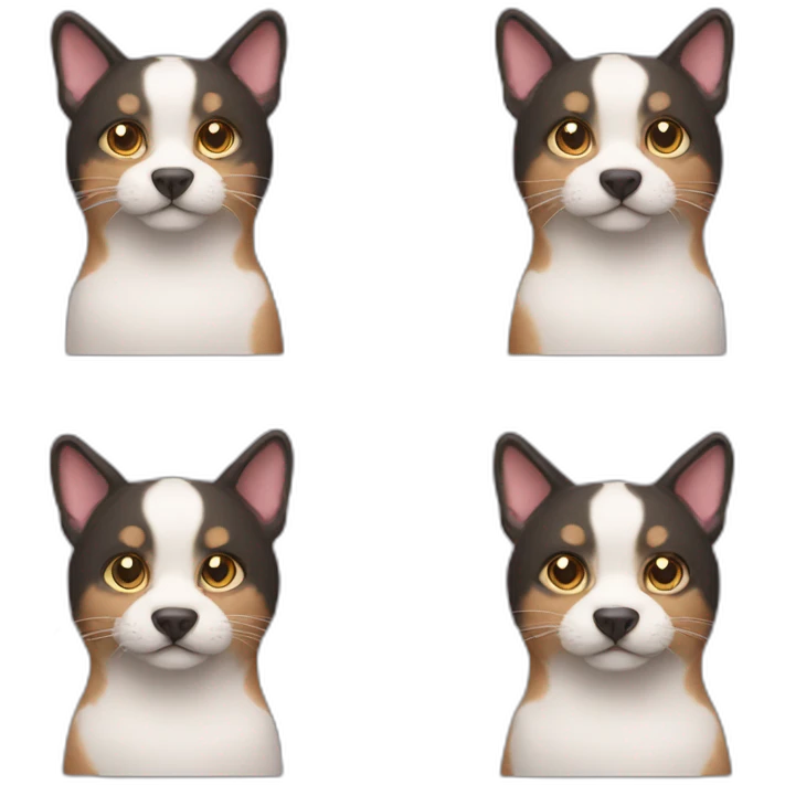 half cat half dog emoji