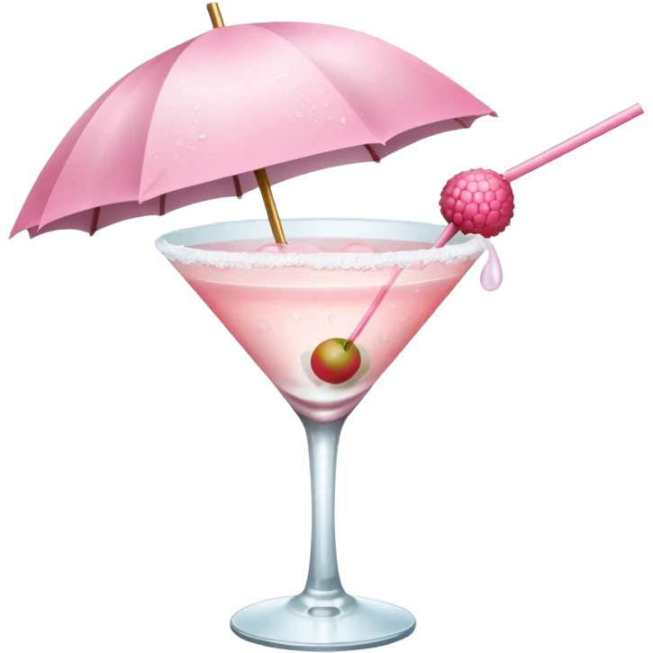 baby pink lychee martini drink emoji
