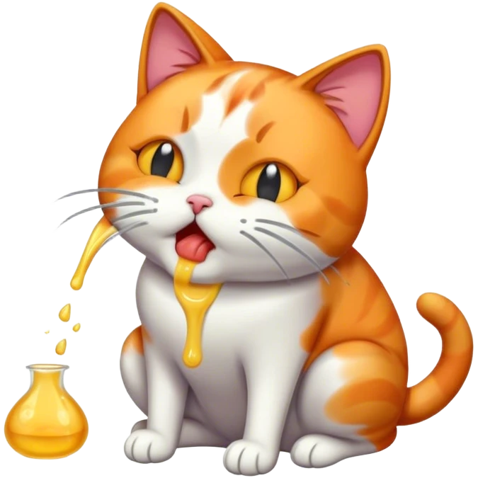 Vomiting cat emoji