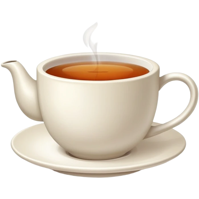 steaming cup of tea with tea bag emoji