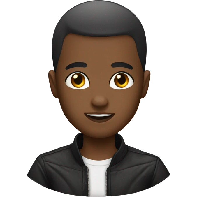 Black buzz cut boy emoji