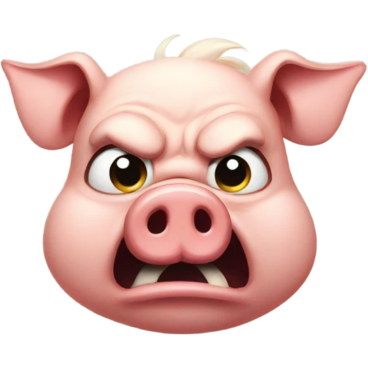 angry pig emoji
