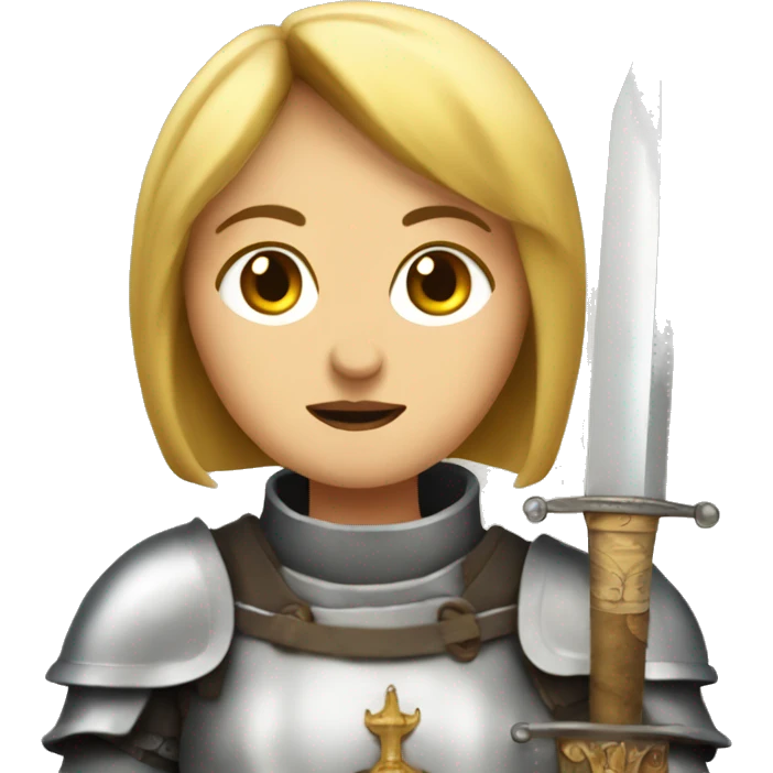 Joan of arc with sword emoji