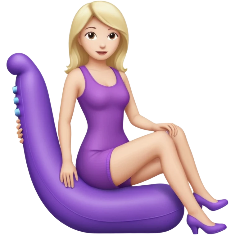 Woman sitting on dildo emoji