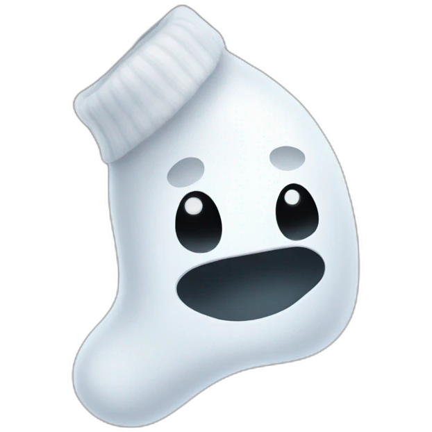 ghost in form of sock emoji