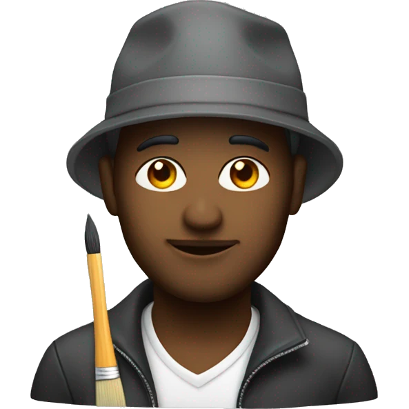 programmer with a paintbrush hat emoji
