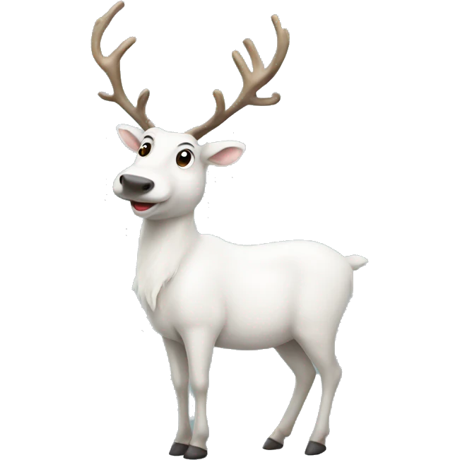 white-reindeer emoji