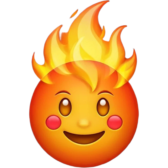 fire emoji in iphone style emoji