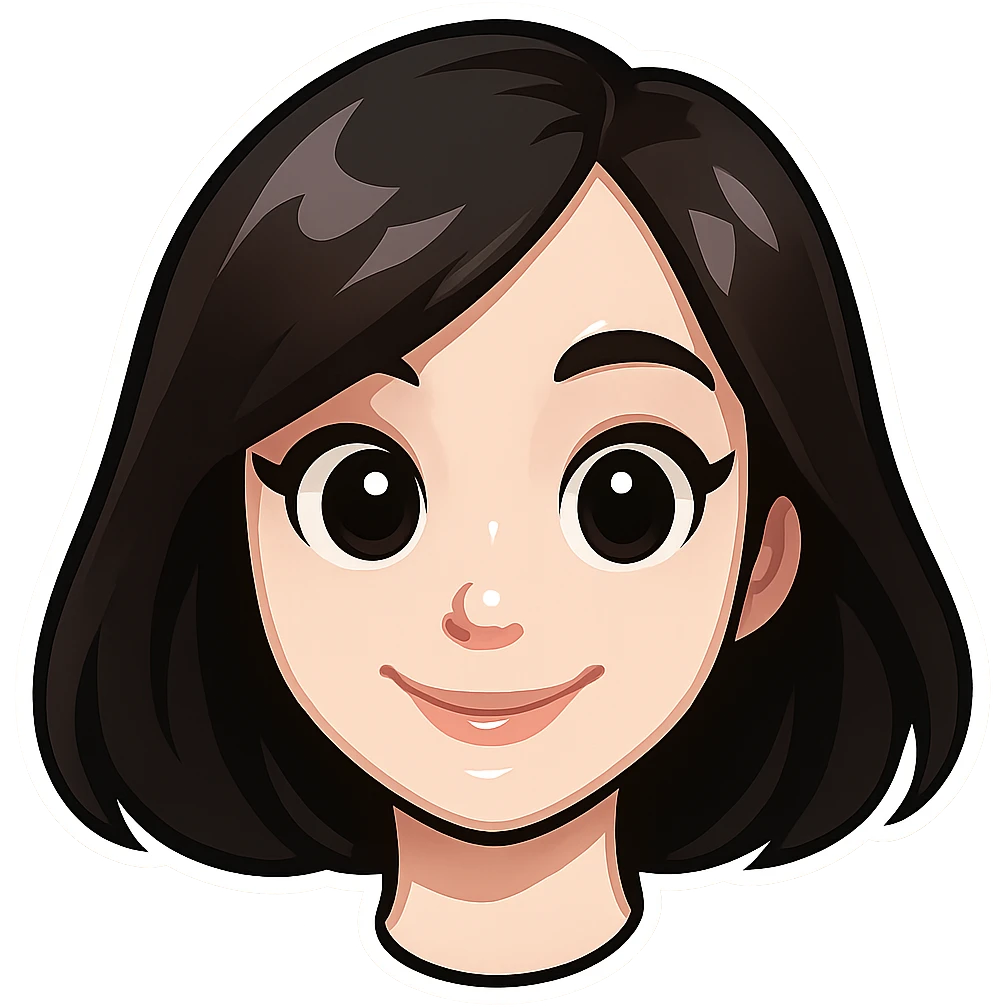 Remove the white outline around the edges and make the skin very pale. Keep the classic Telegram sticker style: cartoonish style, bright colors, cute face, similar to Samsung Sam but with the head only (no neck), white background. Suitable for a Telegram bot profile. emoji