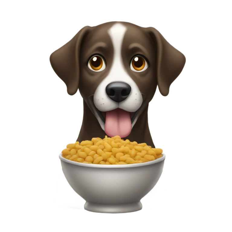 Dog eating food emoji