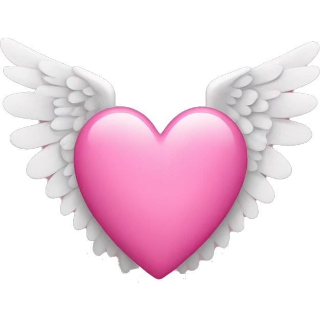 Pink heart with wings emoji