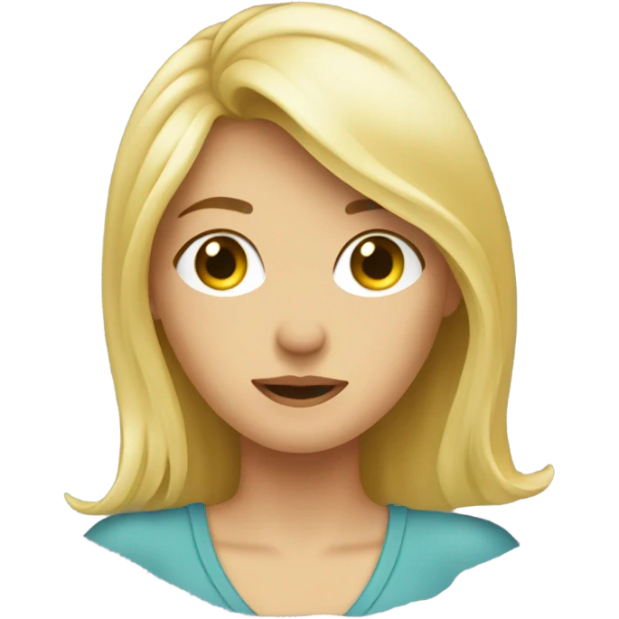 blonde woman discarding clothing emoji