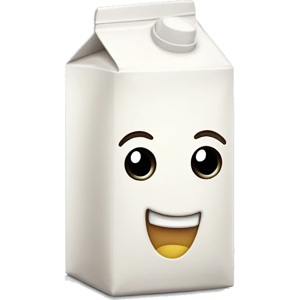 milk carton with smirking face emoji
