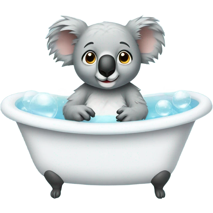 Koala taking a bubble bath emoji