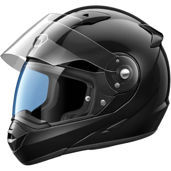 Sport bike Motorcycle helmet black  emoji