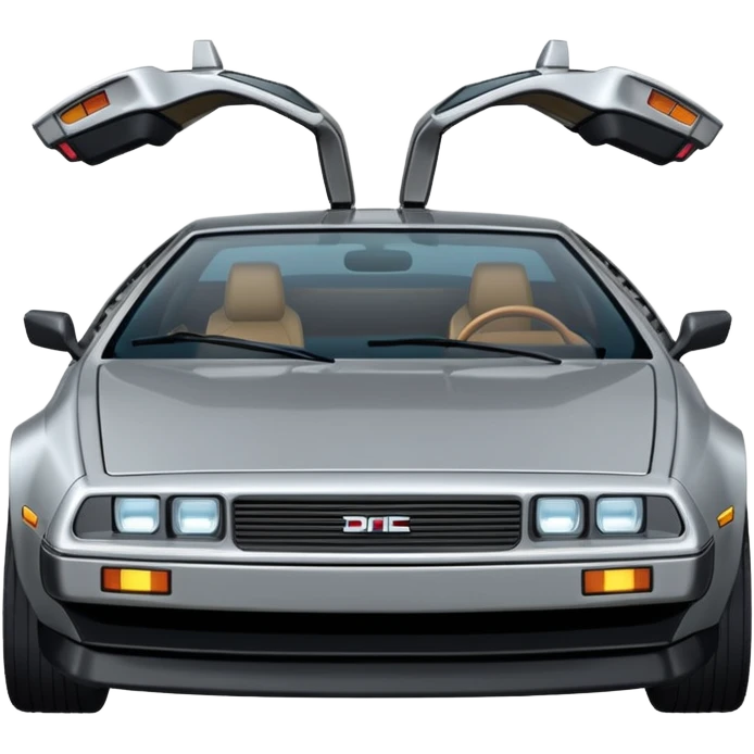 DeLorean DMC-12 driving emoji