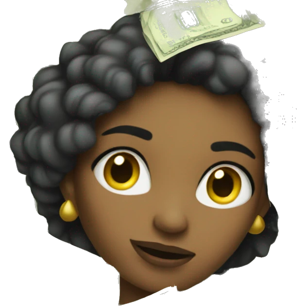 woman with a lot of money emoji