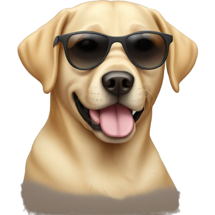 labrador with sunglasses emoji