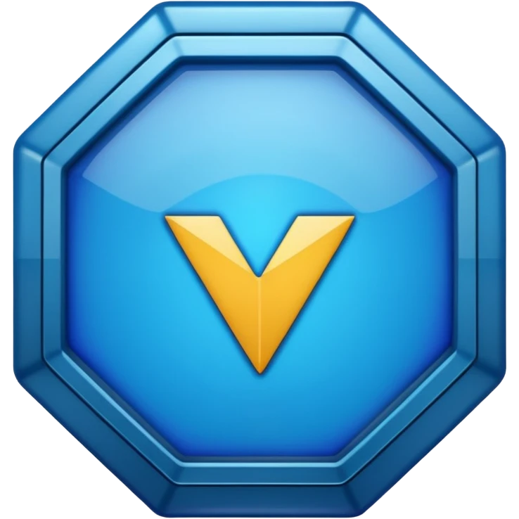 Blue tick in octagon  emoji