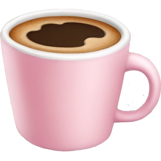Pastel pink coffee emoji